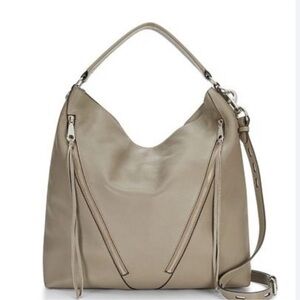 Cream Leather Shoulder Bag - Classic Women’s Tote Rebecca Minkoff